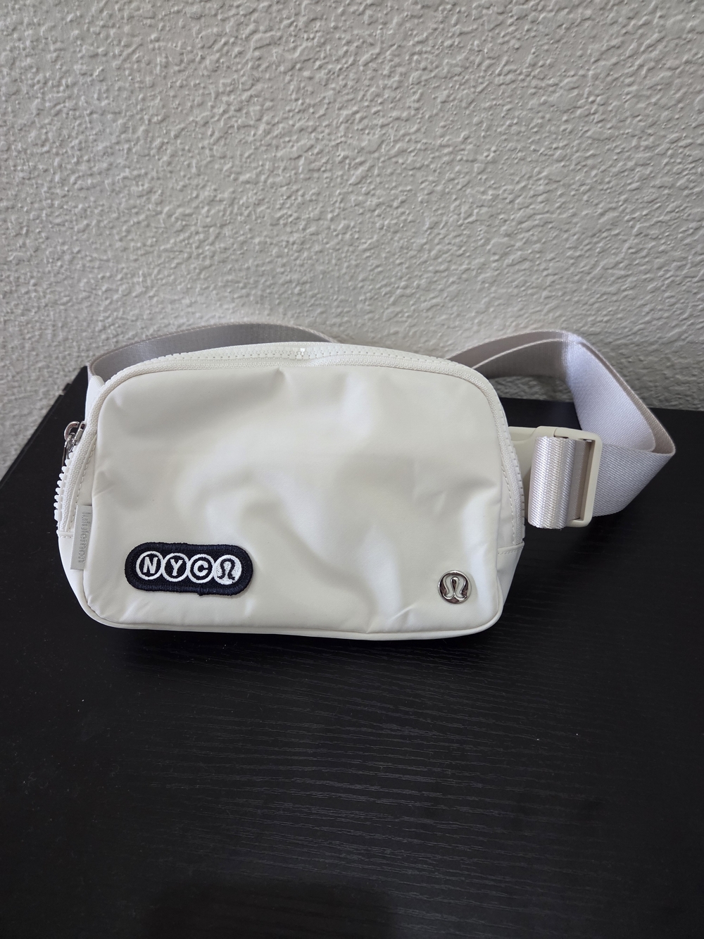 lululemon athletica White Belt Bag with NYC Patch